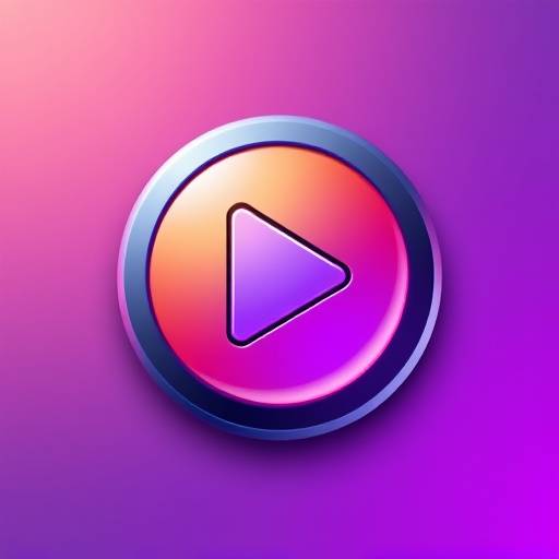 AI-generated rounded, tactile UI button with a playful gradient, suitable for mobile games